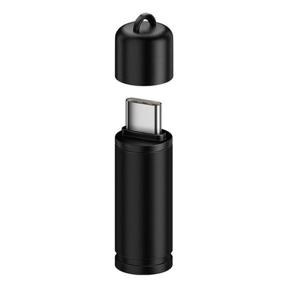 TECPHILE-OTG Igniter Adapter with USB-C plug and protective cap, compact design for portable use as a mini lighter for Type-C devices.