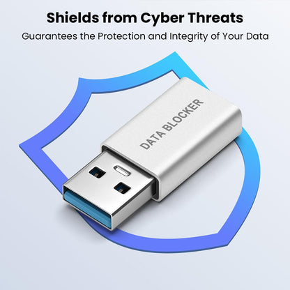 TECPHILE USB-A Data Blocker Adapter shields devices from cyber threats, maintaining data integrity during USB charging.