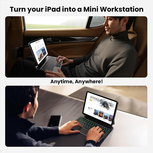 TECPHILE - CD11 Keyboard Case for iPad Pro 11” M5 & iPad Air 10.9” (4th/5th Gen, M2/M3) - 6