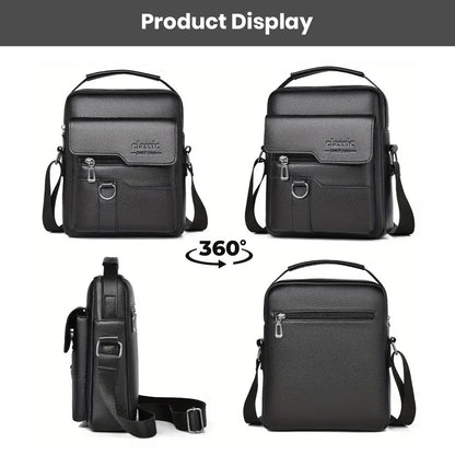 TECPHILE - D507 PU Leather Side Sling Bag With Adjustable Straps
