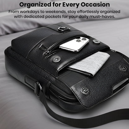 TECPHILE - D507 PU Leather Side Sling Bag With Adjustable Straps