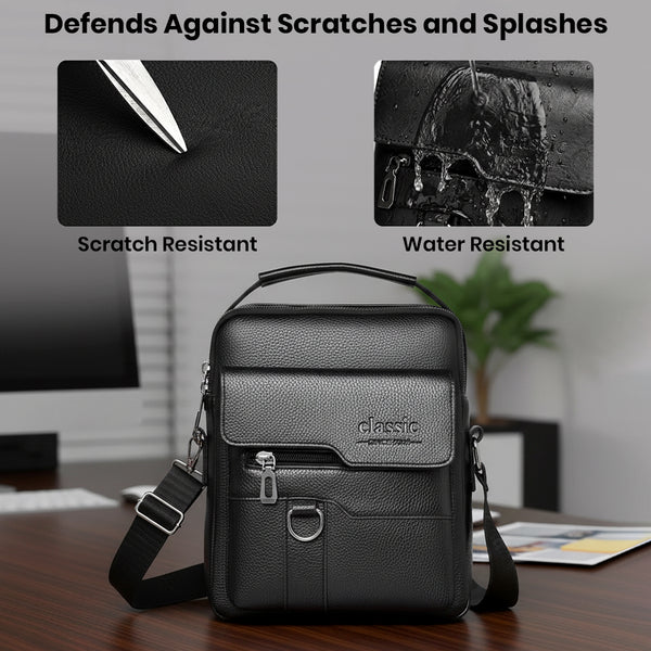 TECPHILE - D507 PU Leather Side Sling Bag With Adjustable Straps - 4