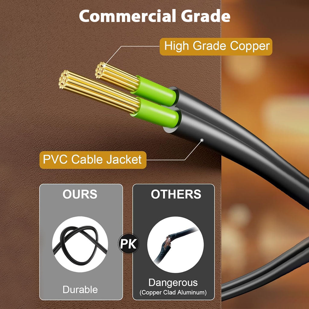 TECPHILE - G40 Outdoor String Lights Waterproof & Shatterproof Bulbs