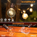 TECPHILE - G40 String Light Replacement Bulbs Shatterproof E12 Base (Warm White) - 3