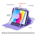 HD209T iPad 10th Gen Keyboard Case 360° Rotating & Transparent - 18