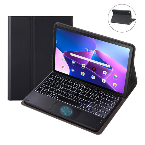 LX106T Keyboard Case for Lenovo Tab M10 Plus 10.61” with Touchpad, Backlit