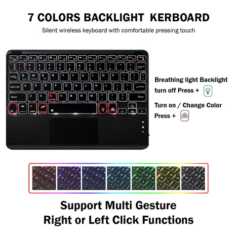 LX106T Keyboard Case for Lenovo Tab M10 Plus bluetooth keyboard 