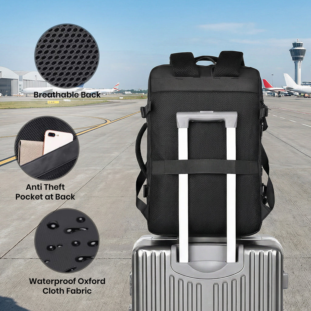 TECPHILE Laptop Bag 35L Expandable Anti-Theft Travel Backpack for Men with USB Port – Concept Kart