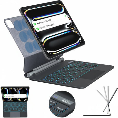 TECPHILE- MK-M413 Magic Keyboard Case iPad Pro 13" M5 2025 & M4 2024