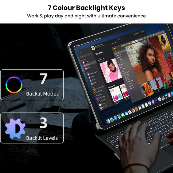 TECPHILE- MK-M413 Magic Keyboard Case iPad Pro 13