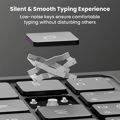 close-up of silent keyboard keys for smooth typing experience