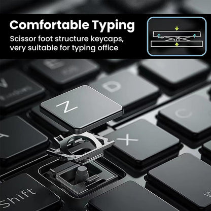 Scissor foot structure keycap for comfortable typing