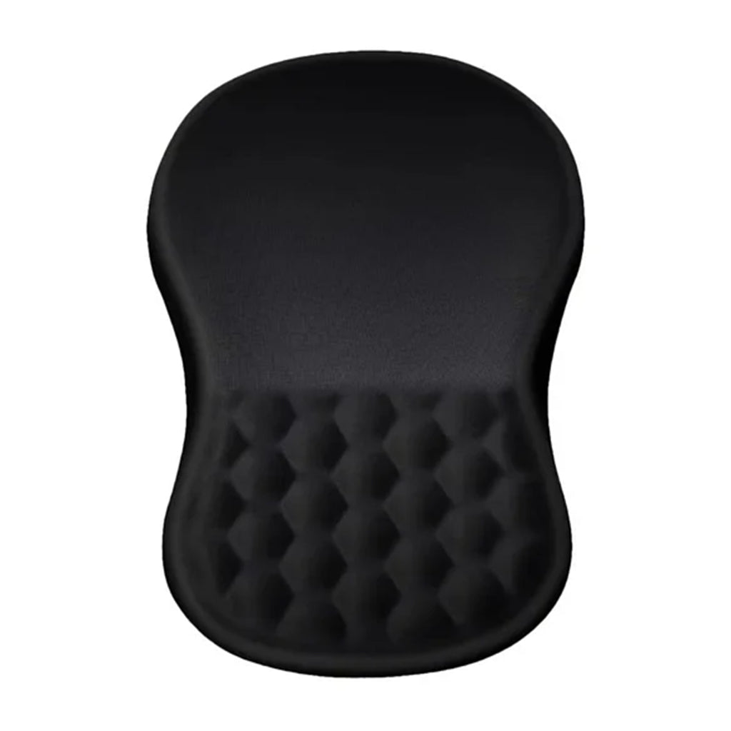 Black memory foam wrist rest with dimensions
