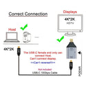 TECPHILE – DisplayPort/Mini DP USB C 4K60Hz 100W Converter - 15