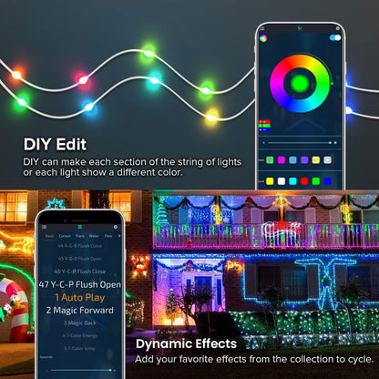 USB Powered Smart Fairy String Lights with Music Sync App Control