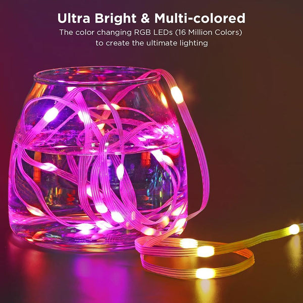 TECPHILE - USB Powered Smart Fairy Rice Lights with App & Remote Control - 9