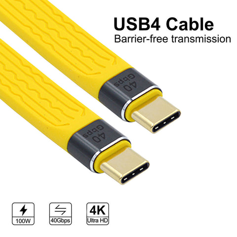 TECPHILE-PD100W-40Gbps-Type-C-Male-to-Type-C-Male-FPC-Cable-Yellow-1-_2