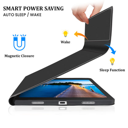 Smart power-saving PST-M7112 Keyboard Case for Xiaomi Pad 7 / 7 Pro 11.2” with magnetic closure and auto sleep/wake functionality.