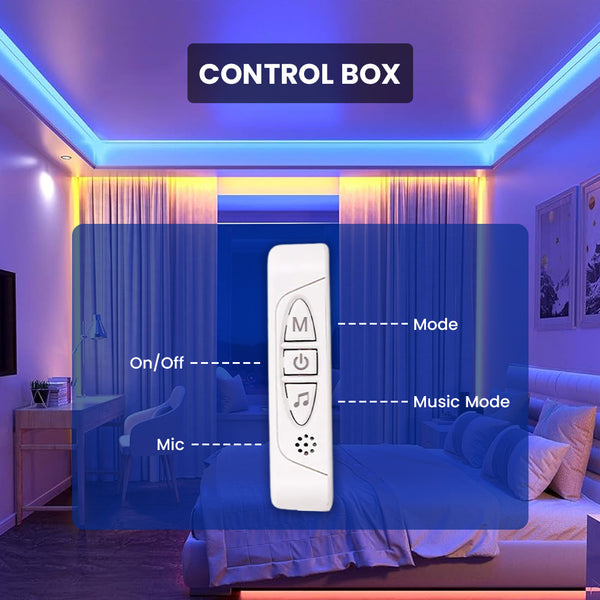 TECPHILE – RGB 4 Pin Four Port Smart Strip Light Controller with Remote - 9