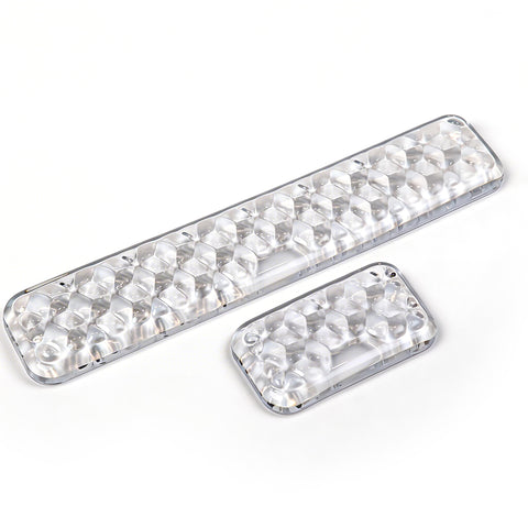 TECPHILE - Set of 2 Transparent Gel Keyboard and Mouse Wrist Rest