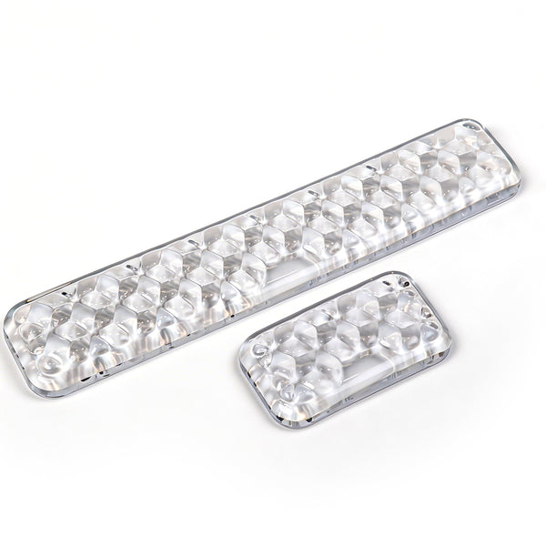 TECPHILE - Set of 2 Transparent Gel Keyboard and Mouse Wrist Rest - 1