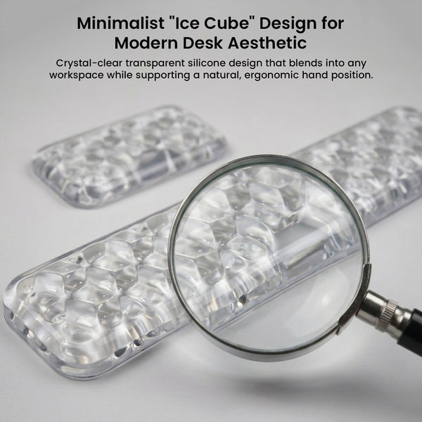 TECPHILE - Set of 2 Transparent Gel Keyboard and Mouse Wrist Rest - 4