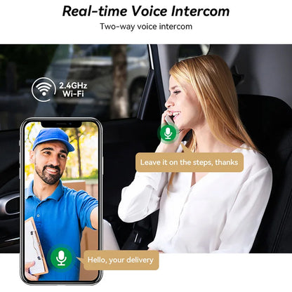 TECPHILE Smart Wireless Video Doorbell Two Way Audio