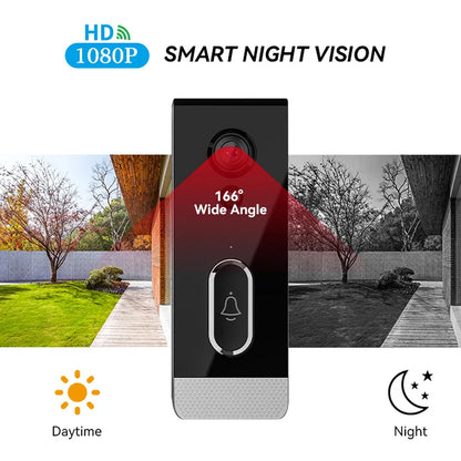 TECPHILE Smart Wireless Video Doorbell Two Way Audio