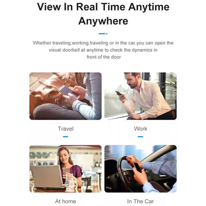 TECPHILE Smart Wireless Video Doorbell Two Way Audio