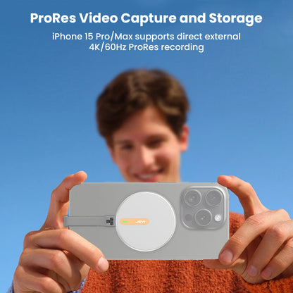 TECPHILE TP02 cable supports iPhone 15 Pro/Max for 4K/60Hz ProRes video capture and storage, enhancing mobile content creation.
