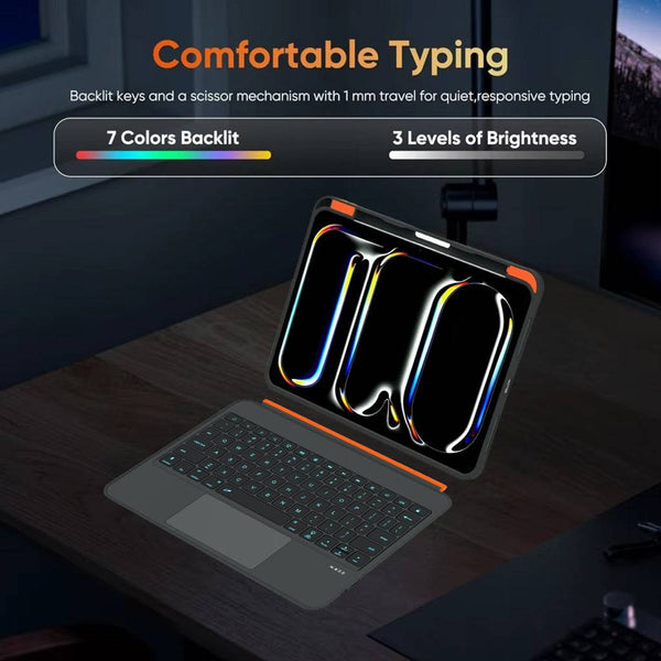 TECPHILE – TU3607 Keyboard for iPad A16, Air 11 (M3/M2), Air 4th/5th & Pro 11 (1st-4th Gen) - 2