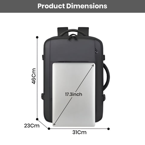 TECPHILE – Travel Laptop Bag 22L–37L Expandable and Convertible Bag - 0
