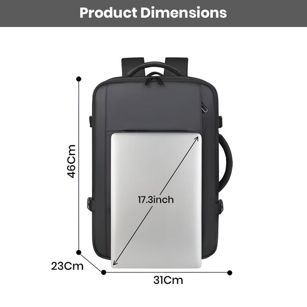 TECPHILE – Travel Laptop Bag 22L–37L Expandable and Convertible Bag - 10