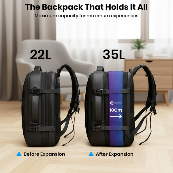 TECPHILE – Travel Laptop Bag 22L–37L Expandable and Convertible Bag - 3
