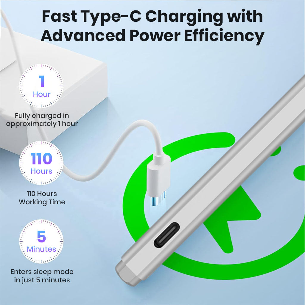 TECPHILE UC10 Stylus Pen for USI With Type-C Charging