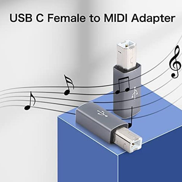 TECPHILE – USB B to USB C Printer Square Port Adapter - 13