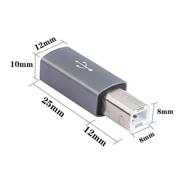TECPHILE – USB B to USB C Printer Square Port Adapter - 8