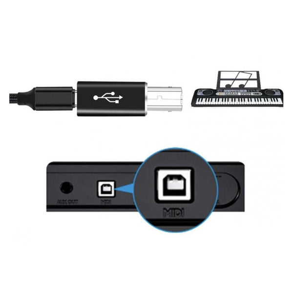 TECPHILE – USB B to USB C Printer Square Port Adapter - 3