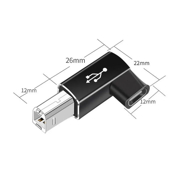 TECPHILE – USB B to USB C Printer Square Port Adapter - 7