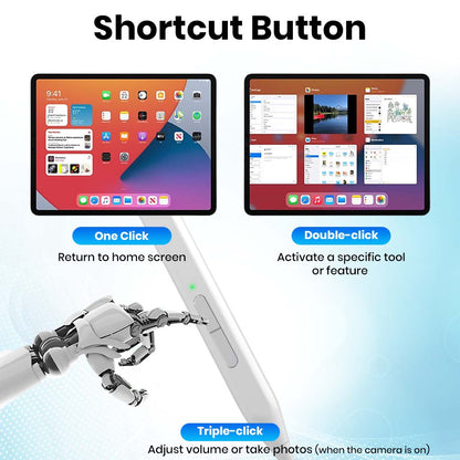 TECPHILE V1S Upgraded Stylus Pen For iPads with Shortcut Buttons
