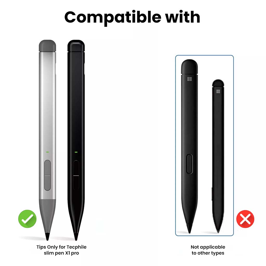 TECPHILE X1 Pro Active Stylus Pen for Microsoft Surface Compatibility