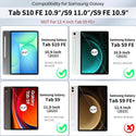 XZT-S9 Keyboard Case for Galaxy Tab S10 FE/S9 FE/S9 with Touchpad & 360° Cover - 2