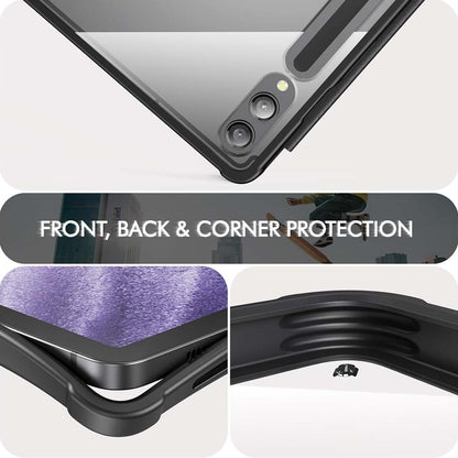 XZT-S9 Keyboard Case offers full front, back, and corner protection for Galaxy Tab, ensuring device safety from drops.