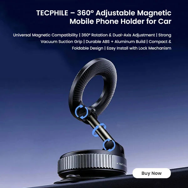 Tecphile   360  adjustable magnetic mobile phone holder for car for mobile 1