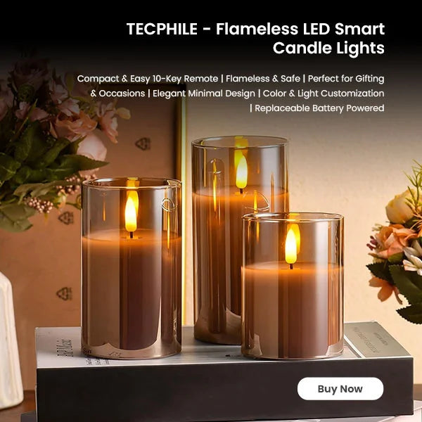TECPHILE - Flameless LED Smart Candle Lights
