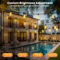 TECPHILE – ST38 50ft Outdoor String Lights Waterproof & Dimmable Bulbs - 4