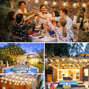 TECPHILE – ST38 50ft Outdoor String Lights Waterproof & Shatterproof Bulbs - 7
