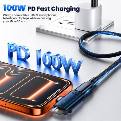 TECPHILE Type C to MicroSD Card Reader OTG Adapter with with USB 3.0 Super Speed