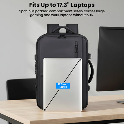 TECPHILE – VacuPack Travel Vacuum Backpack 30-42L Expandable Laptop Bag