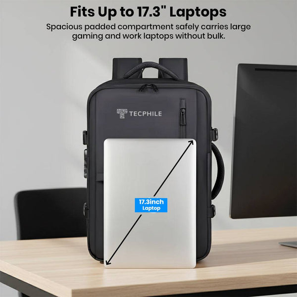 TECPHILE – VacuPack Travel Vacuum Backpack 30-60L Expandable Laptop Bag - 9